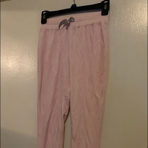 Girls velvet sweatpants